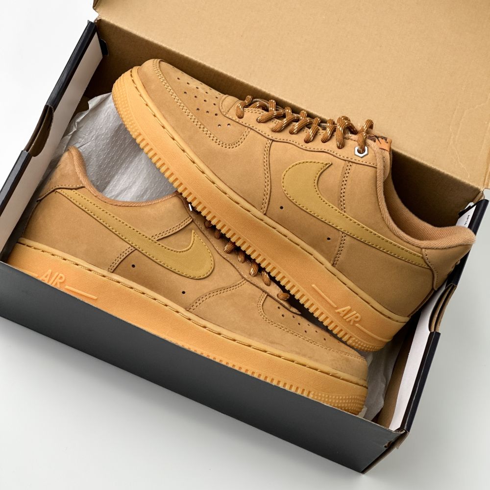 Nike air force 1 '07 low flax trainers in beige hotsell