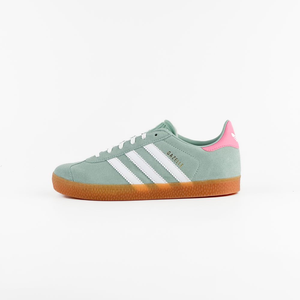 Adidas Gazelle Hazy Green Bliss Pink GS IG9152 C Vzuti