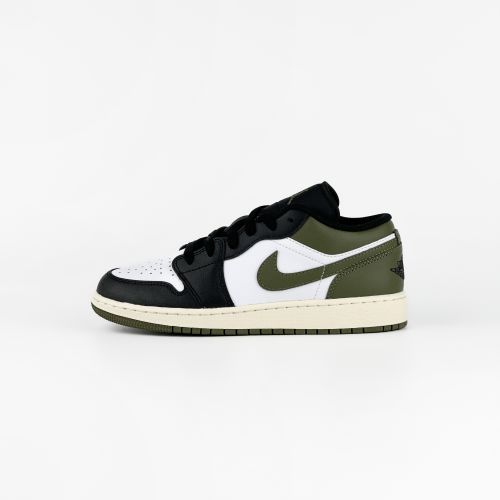 Nike Air Jordan 1 Low Black Toe Medium Olive (GS)